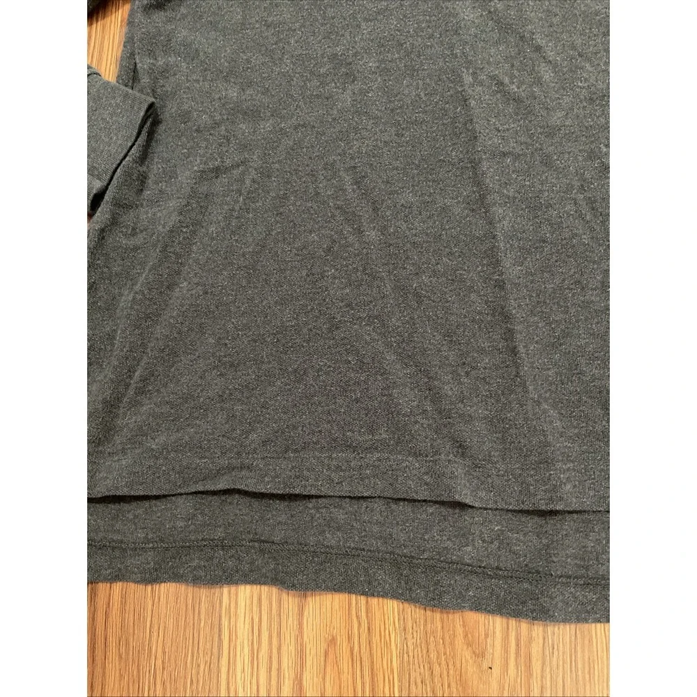 Polo Ralph Lauren Hooded Polo Shirt Mens Medium Pullover Gray Cotton